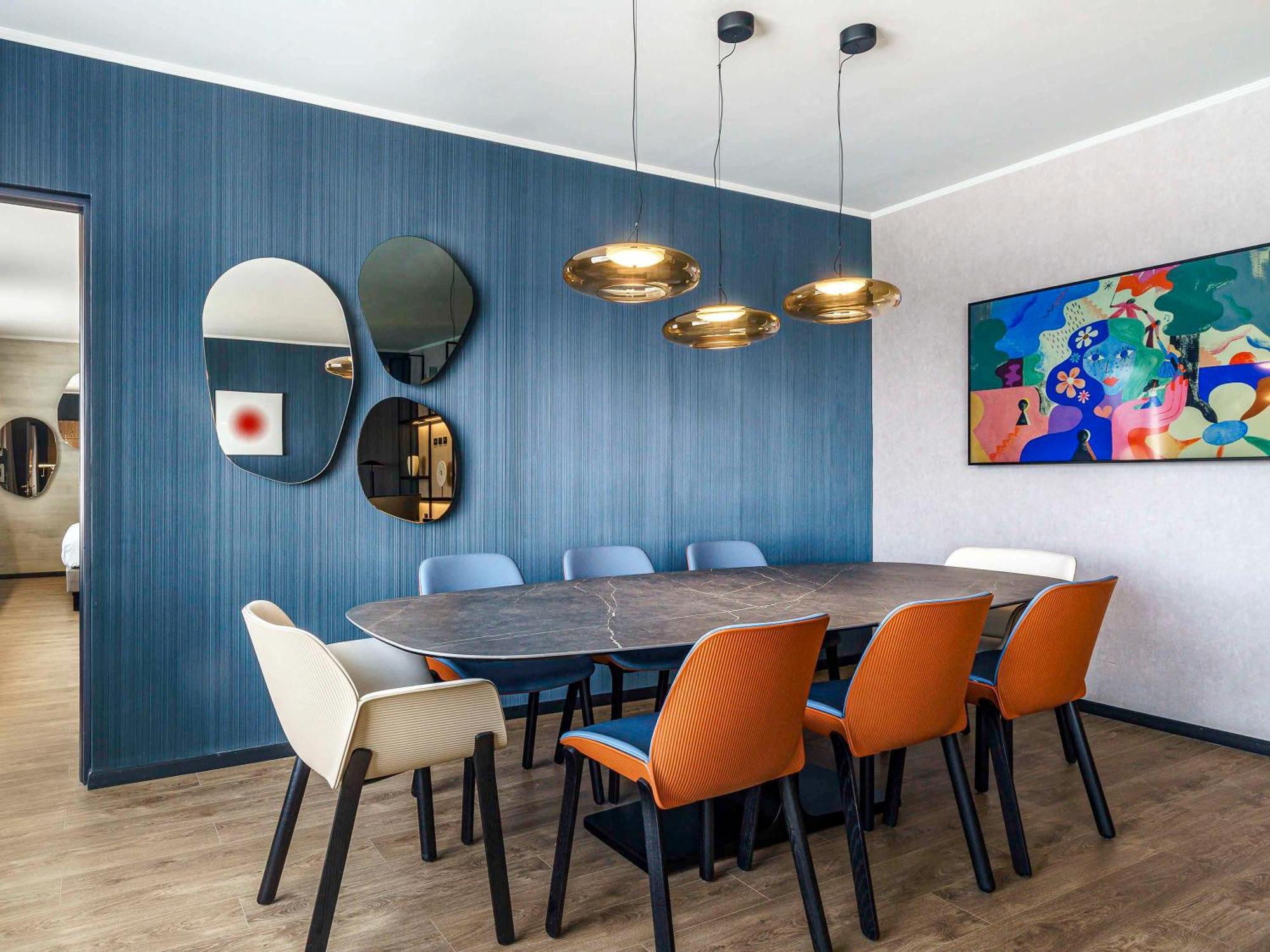 Pullman Santiago El Bosque Hotel ภายนอก รูปภาพ Dining room